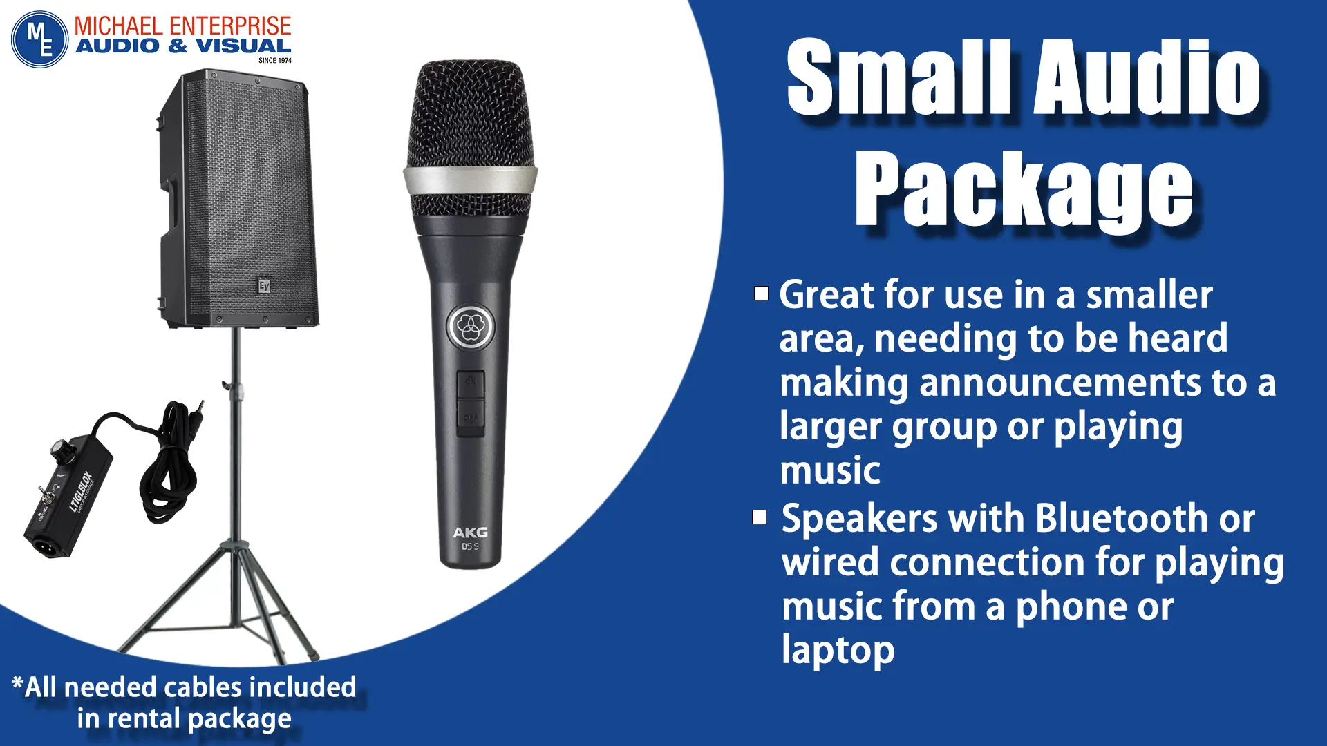 Rent Audio Equipment - Michael Enterprise Audio and Visual